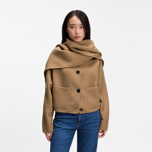 Boss - Women's Cafrina Wool Oversized-Fit Overcoat