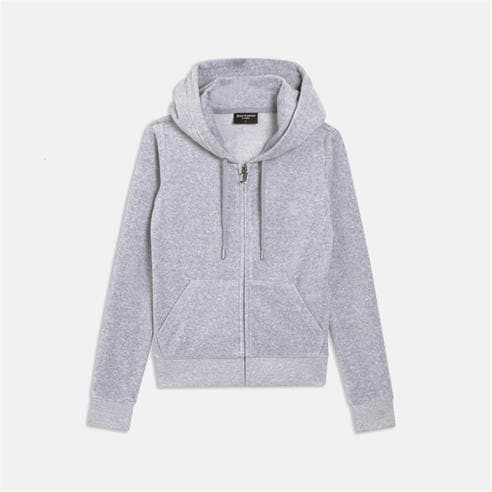 JUICY COUTURE - Women's Robertson Classic Velour Slim-Fit Zip Hoodie