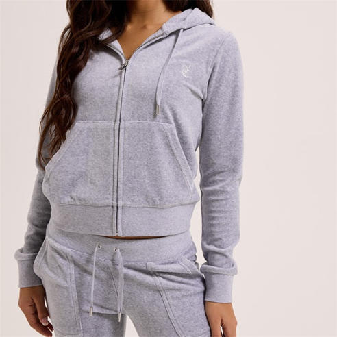 JUICY COUTURE - Women's Robertson Classic Velour Slim-Fit Zip Hoodie