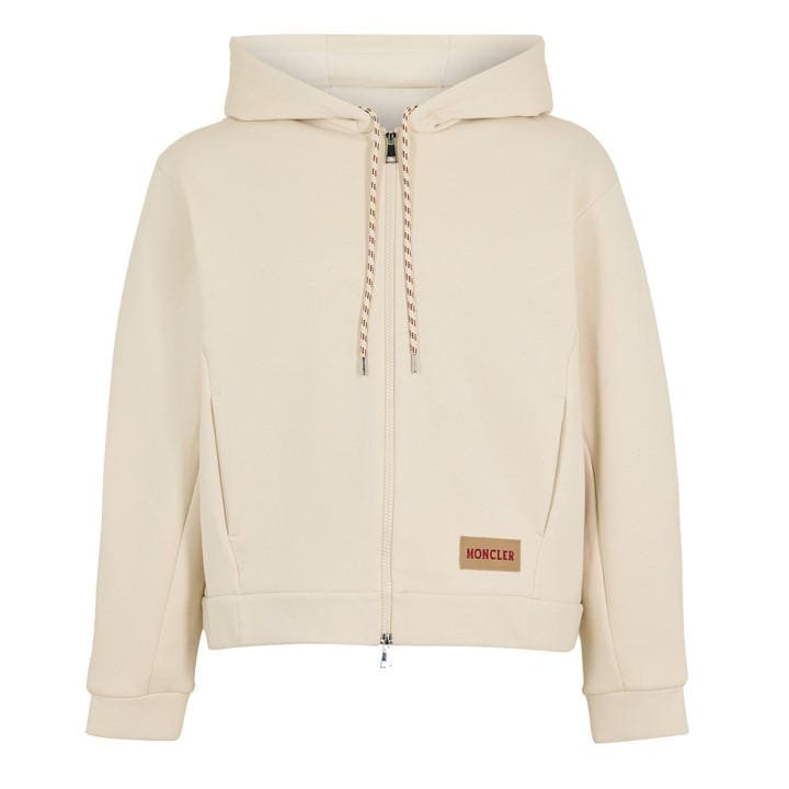 Moncler Women's Beige Zip Hoodie