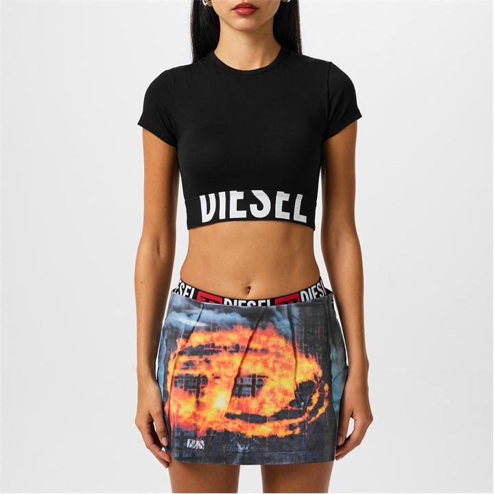 Diesel Uftee Crop Ld44 In Black