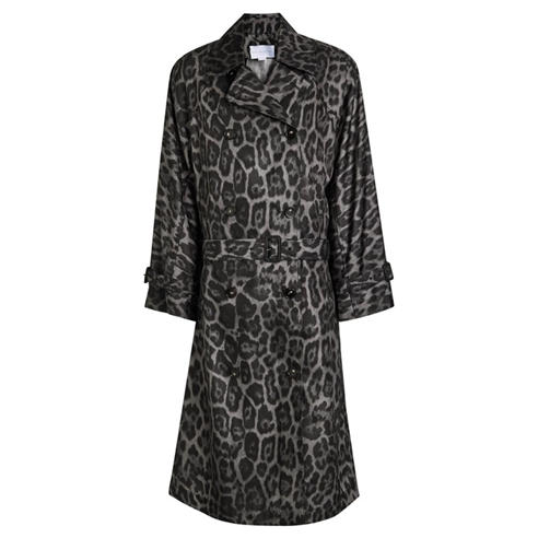 Stella McCartney - Women's Leopard Print Double-Breasted Trench Coat
