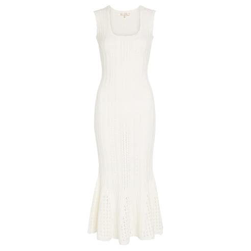 LoveshackFancy - Women's Tayleen Square Neck Midi Knitted Dress