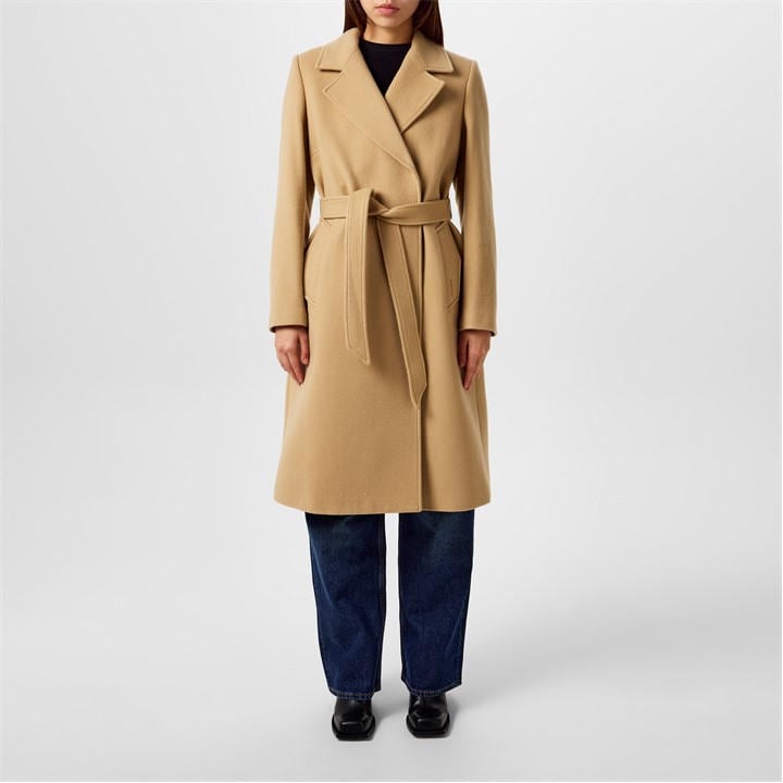 Barbour Clodagh Wool Trench Coat - Beige