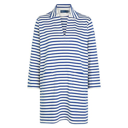 Polo Ralph Lauren - Women's Striped Cotton V-Neck Relaxed-Fit Jumper Dress