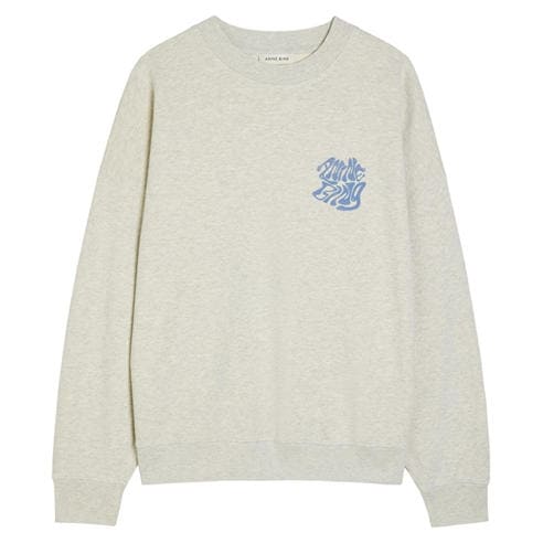 Anine Bing - Women's Miles Sweatshirt Waves Cotton Oversized-Fit