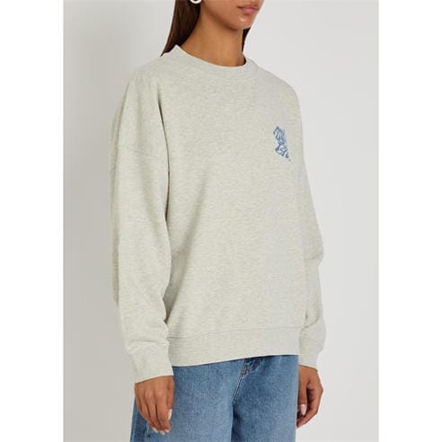 Anine Bing - Women's Miles Sweatshirt Waves Cotton Oversized-Fit