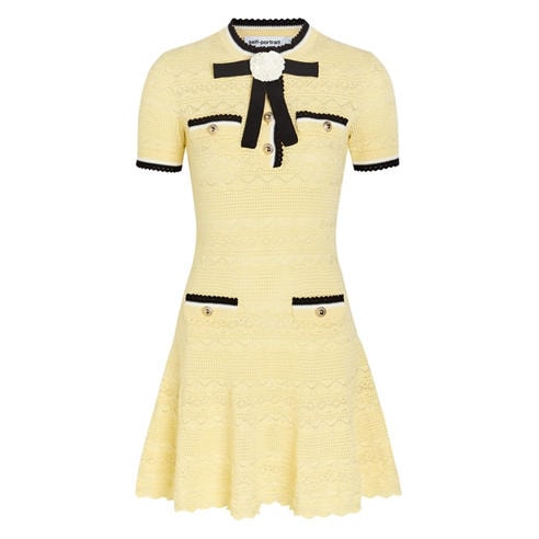 Self Portrait - SD POINTELLE KNIT MINI DRESS