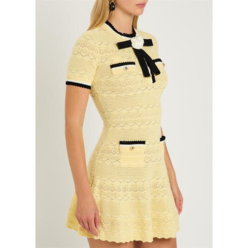 Self Portrait - SD POINTELLE KNIT MINI DRESS