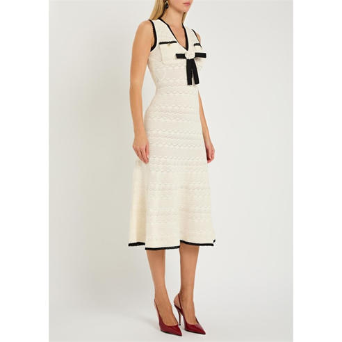 Self Portrait - LD POINTELLE KNIT MIDI DRESS