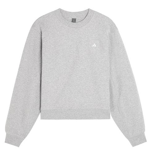 adidas by Stella McCartney - Women's Crew-Neck Short-Sleeve Cotton Cropped Sweatshirt