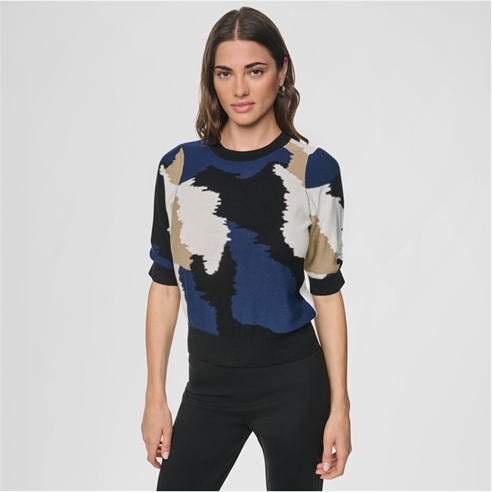 DKNY - DKNY 3/4 Slv clr swt Ld64