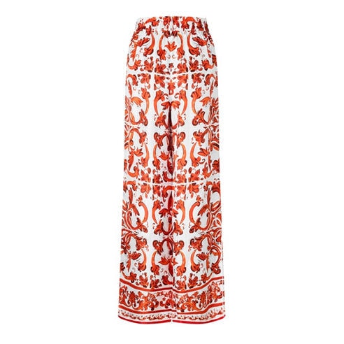 DOLCE AND GABBANA - DG Silk Wide Leg Trs Ld63