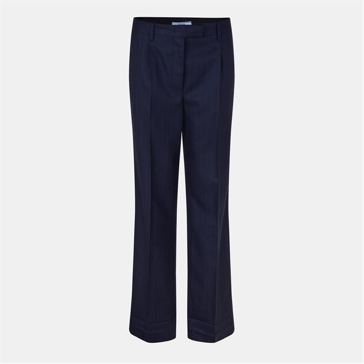 Prada Women's Blue Tailored Trs Size 8