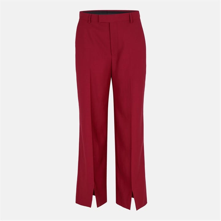 Gucci Women's Red Oversized Wide Leg Trousers - Size 8