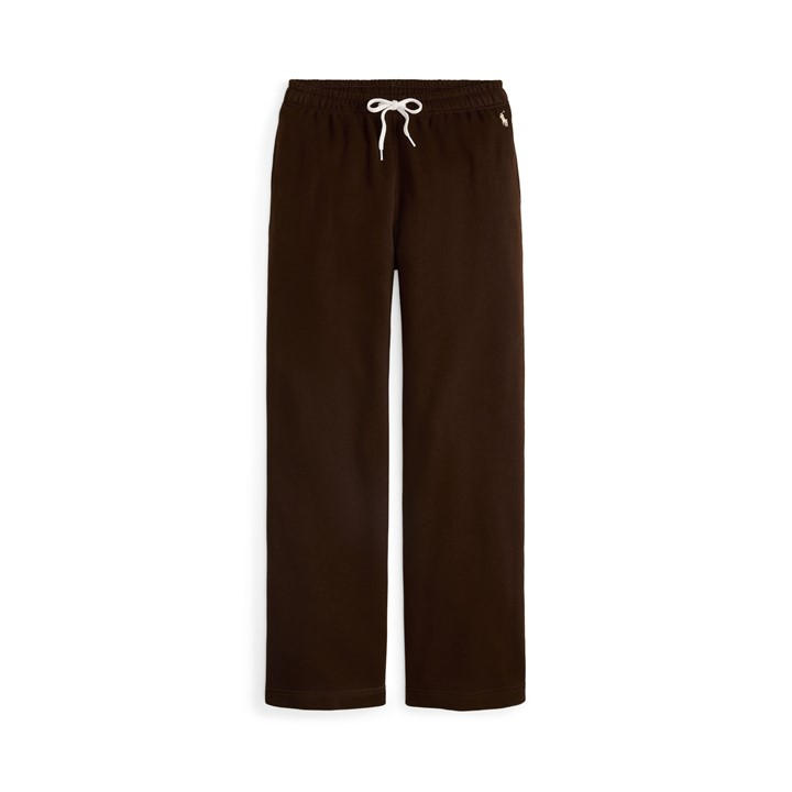 Polo Ralph Lauren Women's Brown Wide Open Hem Fleece Joggers - Size 12