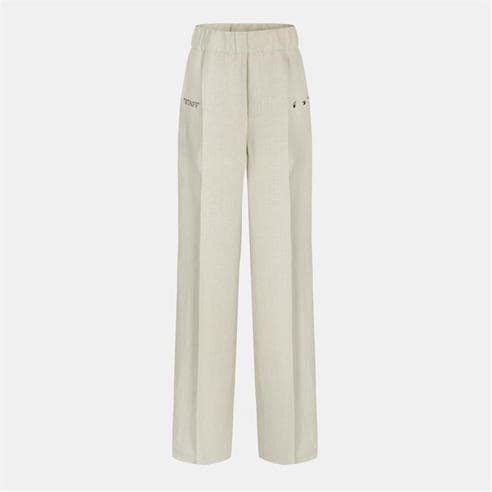 OFF WHITE - Women's Knitted Relaxed Fit Trousers