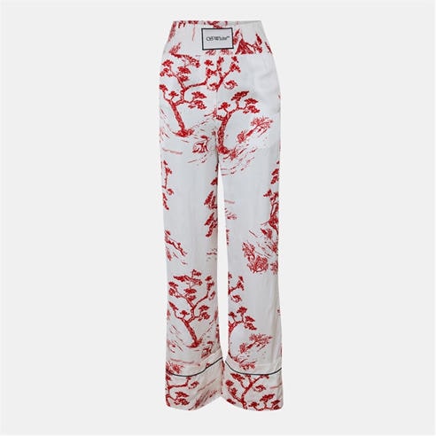 OFF WHITE - Women's Tailored Relaxed Fit Knitted Trousers