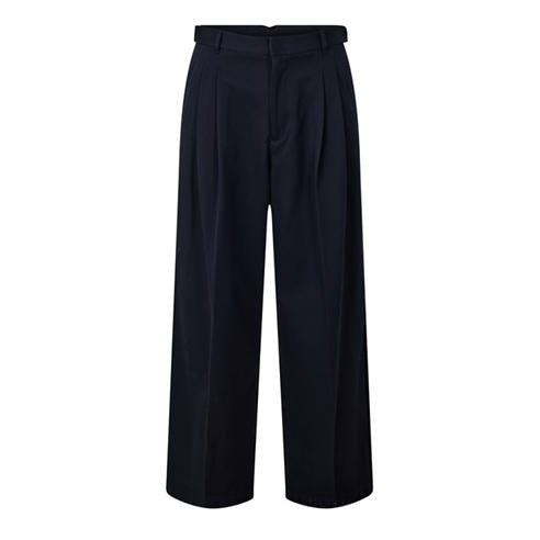 EMPORIO ARMANI - Men's Cotton High-Waisted Wide Leg Trousers