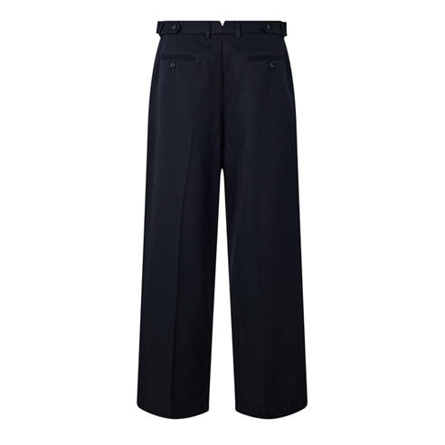 EMPORIO ARMANI - Men's Cotton High-Waisted Wide Leg Trousers