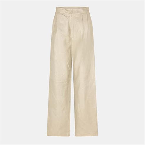 GUCCI - Women's Leather Wide Leg Trousers
