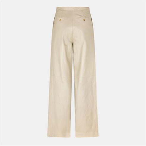 GUCCI - Women's Leather Wide Leg Trousers