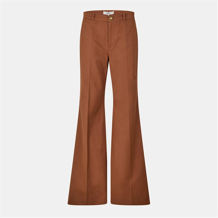 Chloe Women's Brown Wide Trousers Ld62