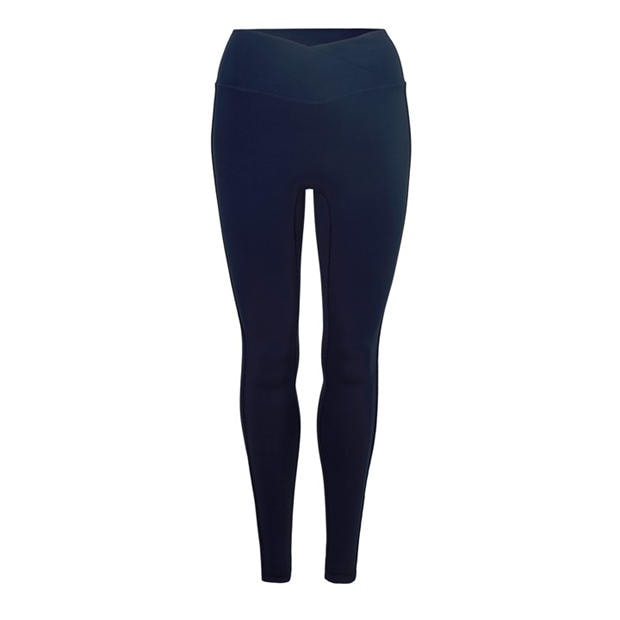 Black - THE COUTURE CLUB - Womens Sculpting Stretch Crossover Leggings