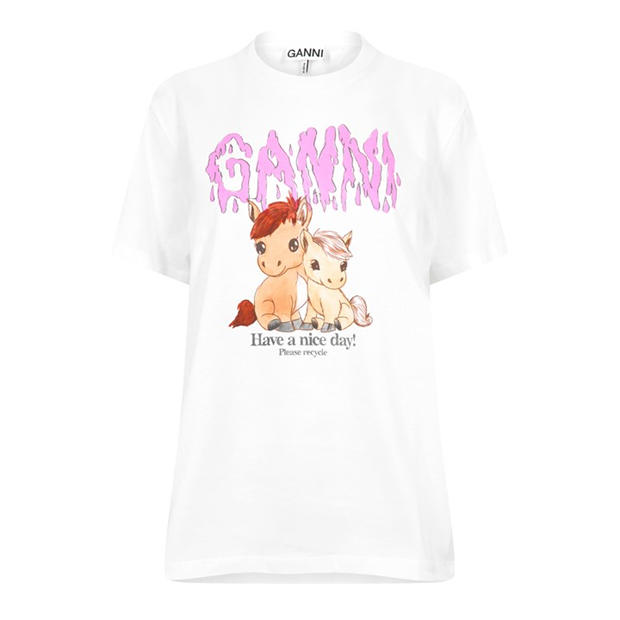 Phantom Cherry - Ganni - Womens Graphic T-Shirt