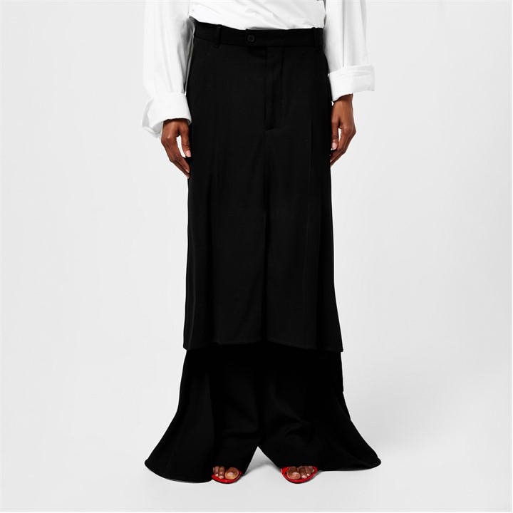 Balenciaga Women's Black Godet Skirt - Size 8