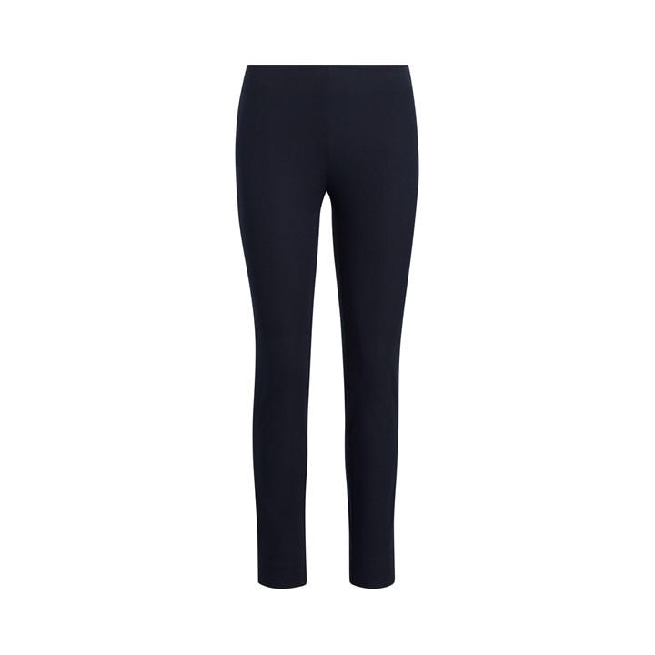 Lauren By Ralph Lauren Women's Blue Stretch Twill Skinny Trousers Size 8