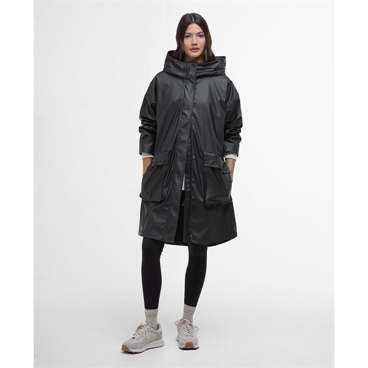 Barbour International Women's Black Atlas Showerproof Jacket Size 12