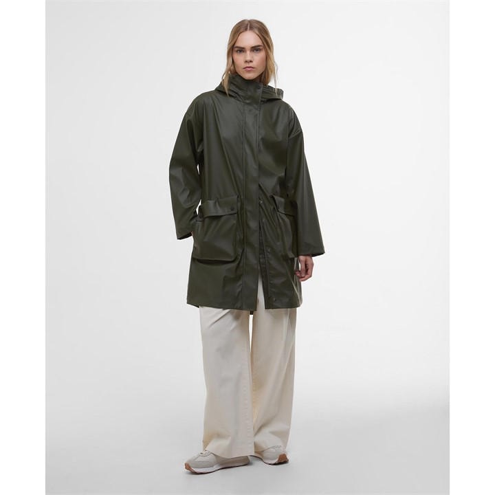 Barbour International Women's Green Atlas Showerproof Jacket Size 14