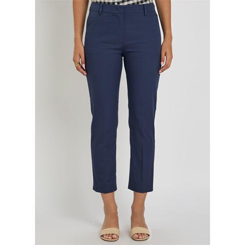 Weekend Max Mara - Women's Cropped Cotton Slim-Fit Trousers
