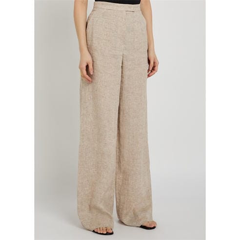 Emporio Armani - Women's Linen Wide Leg Trousers