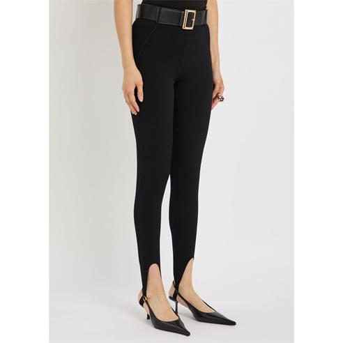 Self Portrait - LG BLACK KNIT STIRRUP LEGGINGS