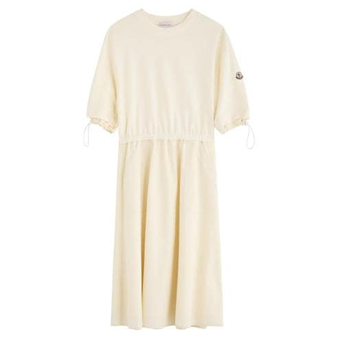 Moncler - Women's Cotton Short-Sleeve Relaxed-Fit A Line Dress