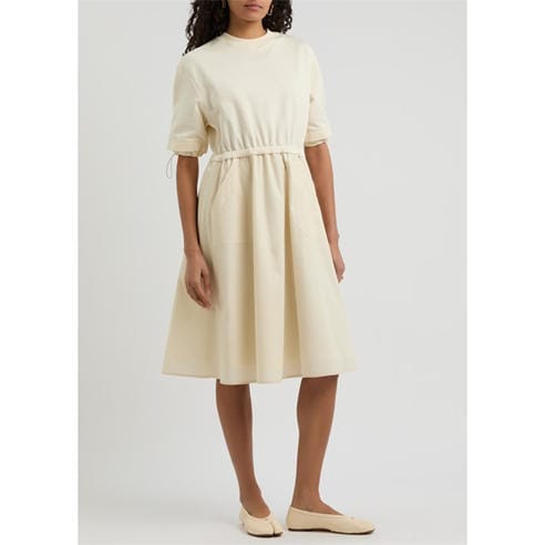 Moncler - Women's Cotton Short-Sleeve Relaxed-Fit A Line Dress