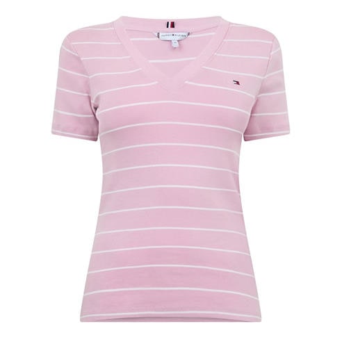 Tommy Hilfiger - V-Neck Striped T-Shirt