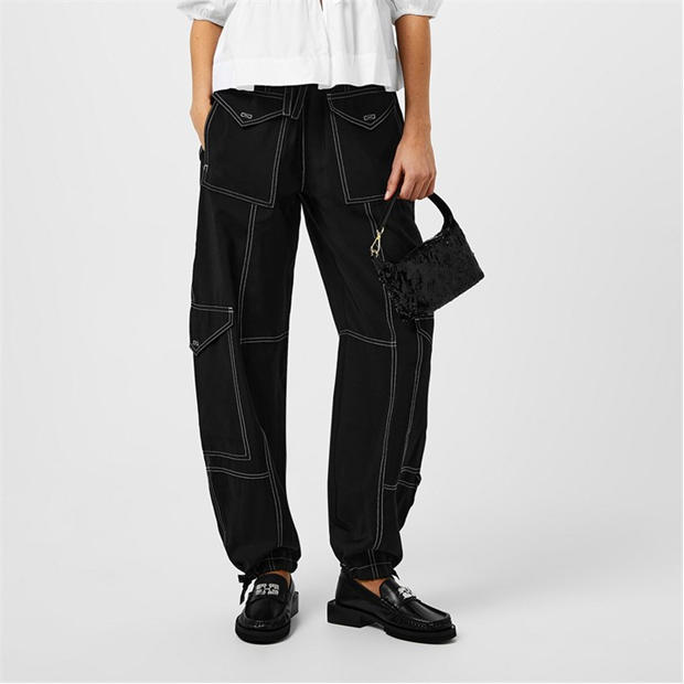 GANNI Light Slub Pocket Trousers,Specials : American Fashion Style Bags On Sale
