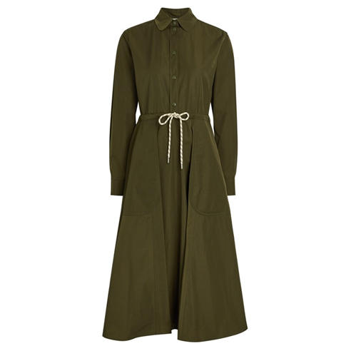 Moncler - Women's Long-Sleeve Midi Shirt-Dress