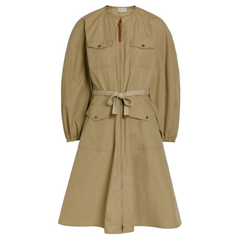Moncler - Women's Cotton Long-Sleeve Shirt Dress