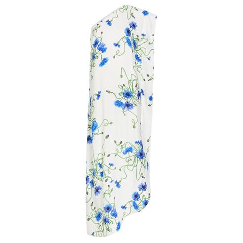 Stella McCartney - Floral Print Hammered Silk Asy