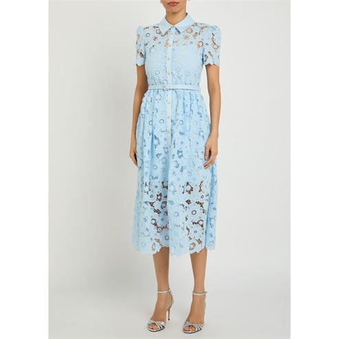 Self Portrait - LD BLUE LACE COLLARED DRESS