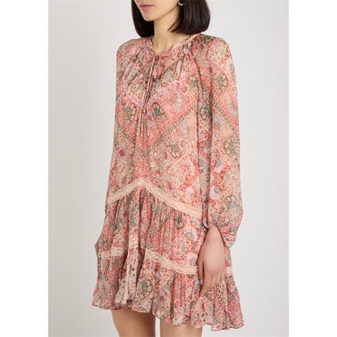 RIXO - Women's Miyah Print Tiered Mini Dress