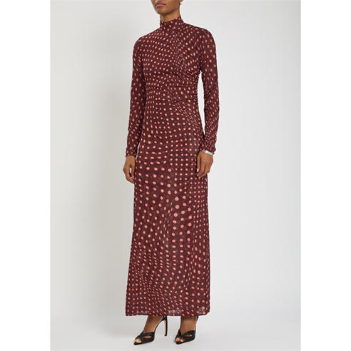 Stella McCartney - Polka Dot  Mesh Long Dress