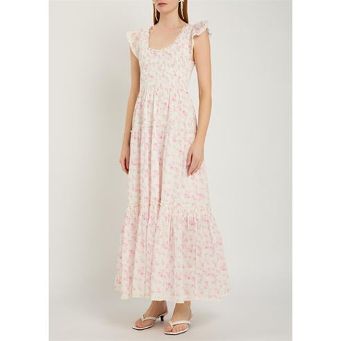 LoveshackFancy - Women's Chessie Cotton Cap-Sleeve Maxi Dress