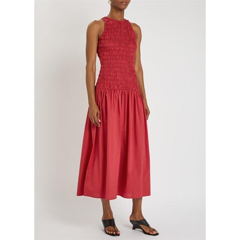 Faithfull The Brand - Women's Sanchia Midi Organic Cotton A-Line Dress