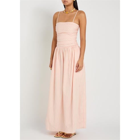 Faithfull The Brand - Women's Portlligat Striped Cotton Maxi Dress