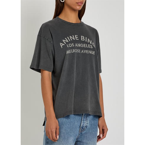 Anine Bing - Women's Cade Melrose Logo Cotton Oversized-Fit T-Shirt